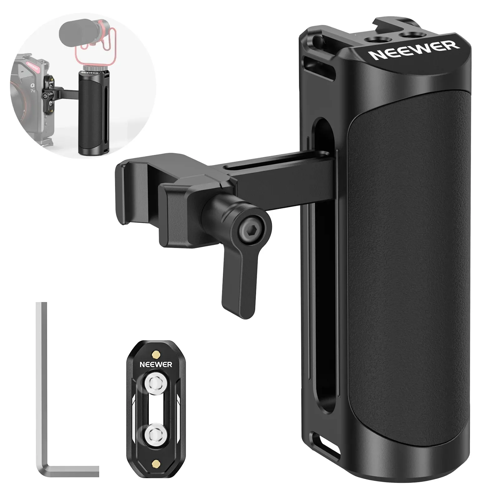 Aluminum Camera Cage for Canon Eos R50 Nato Rail 1/4 Threads 3/8 Arri Holes