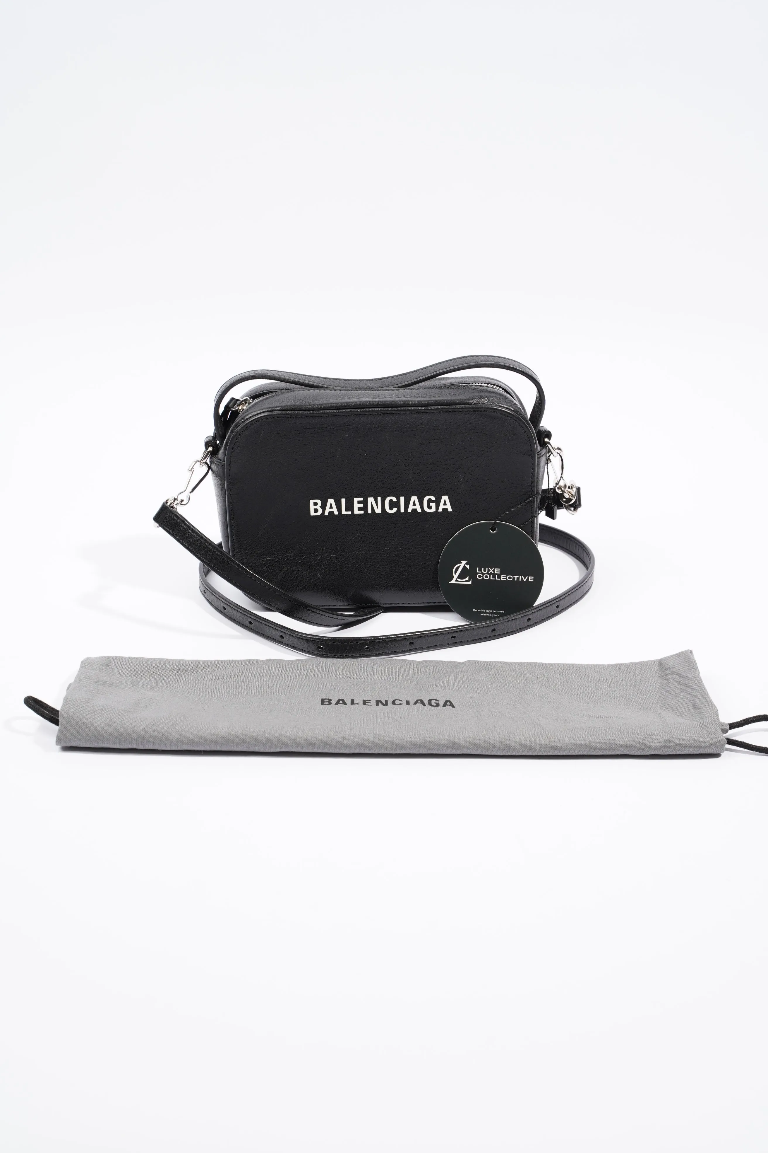 Balenciaga Everyday Camera Bag Black Leather XS