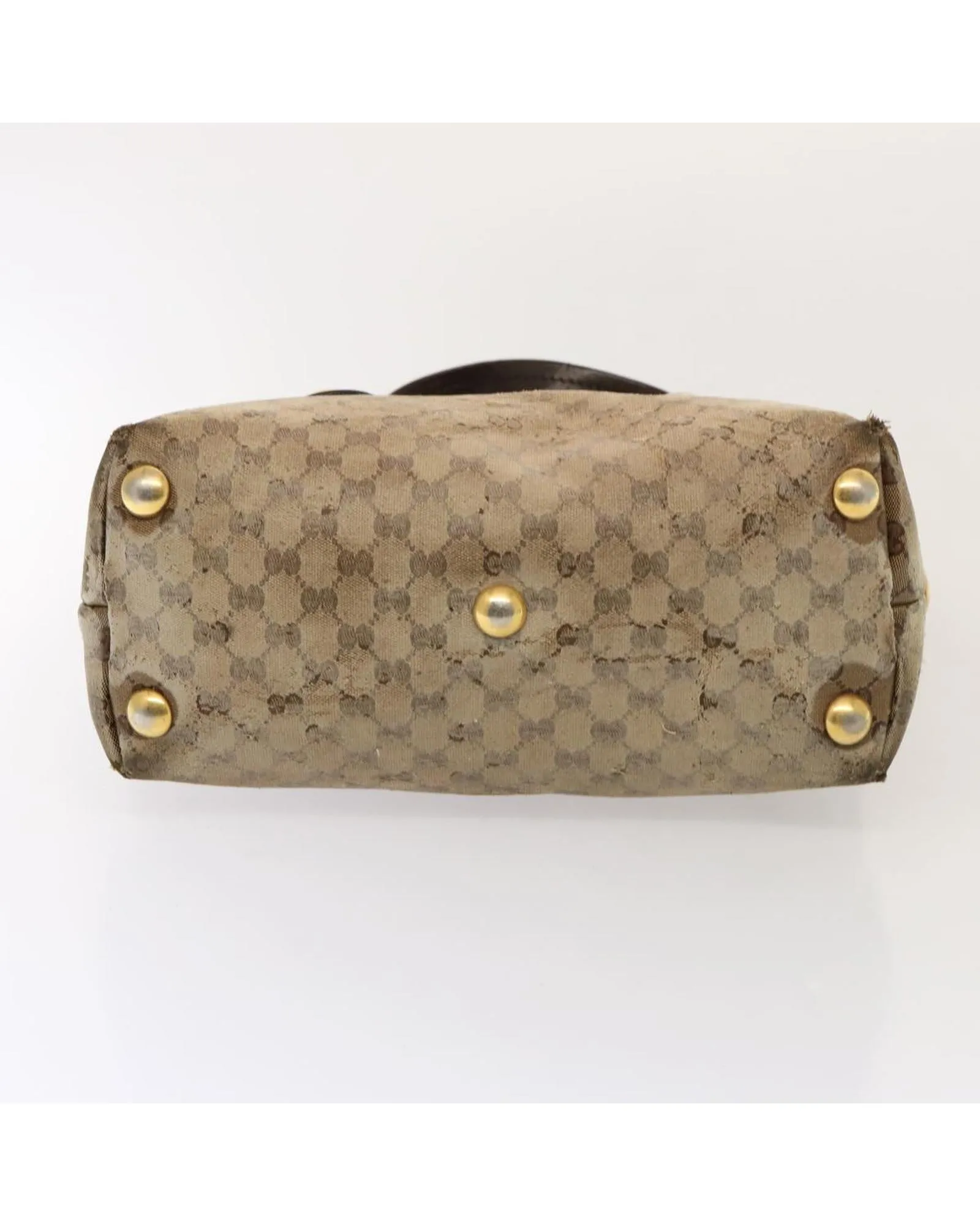 Beige GG Canvas Crystal Tote Bag