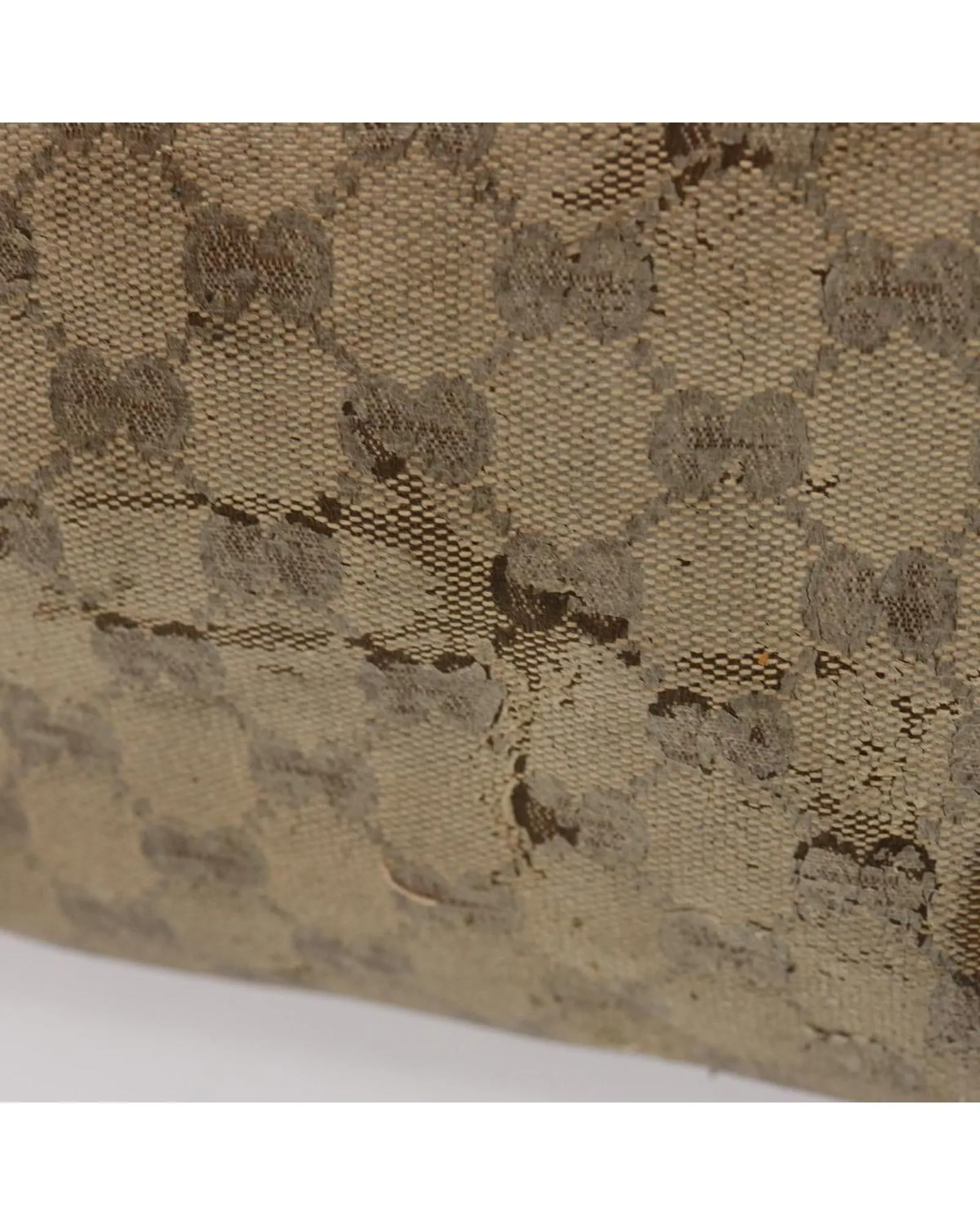 Beige GG Canvas Crystal Tote Bag
