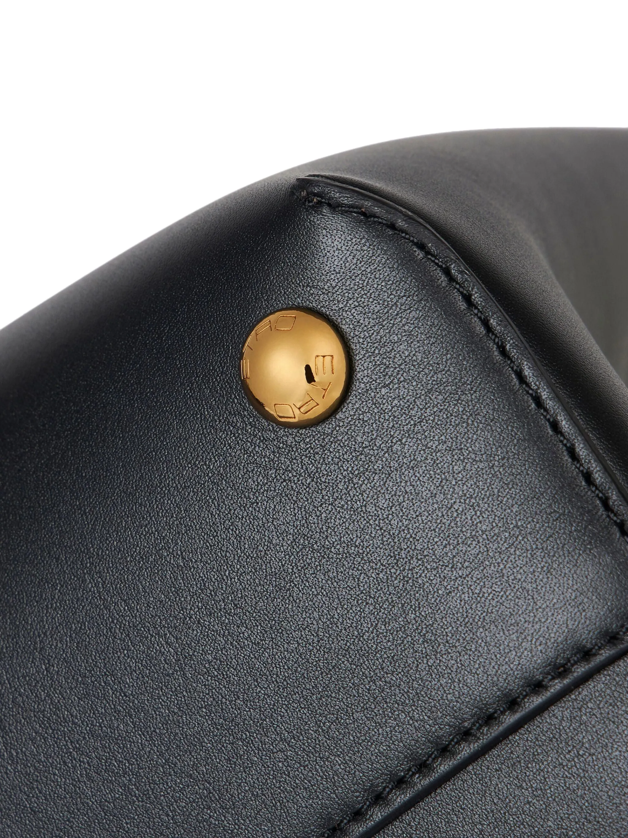 Black Leather Braided Handle Bag