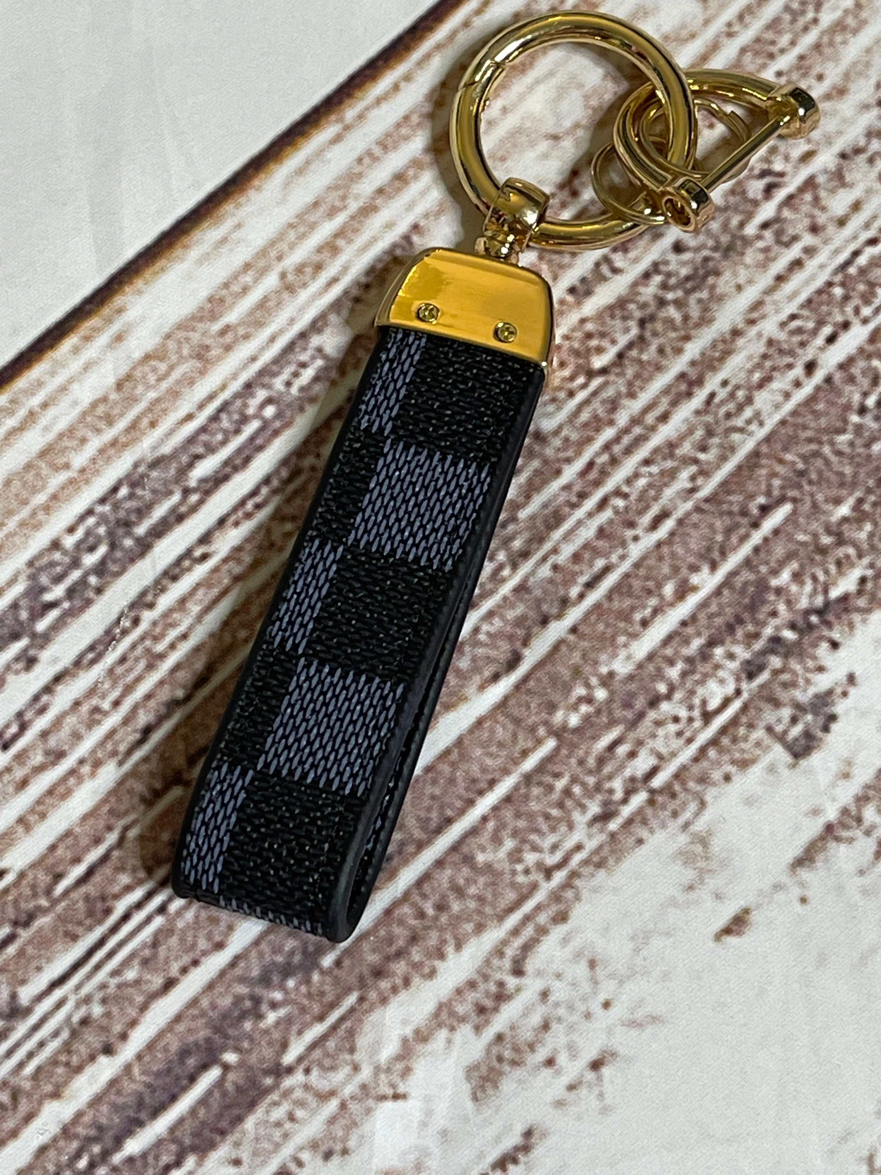 Checkered Teddy Keychain
