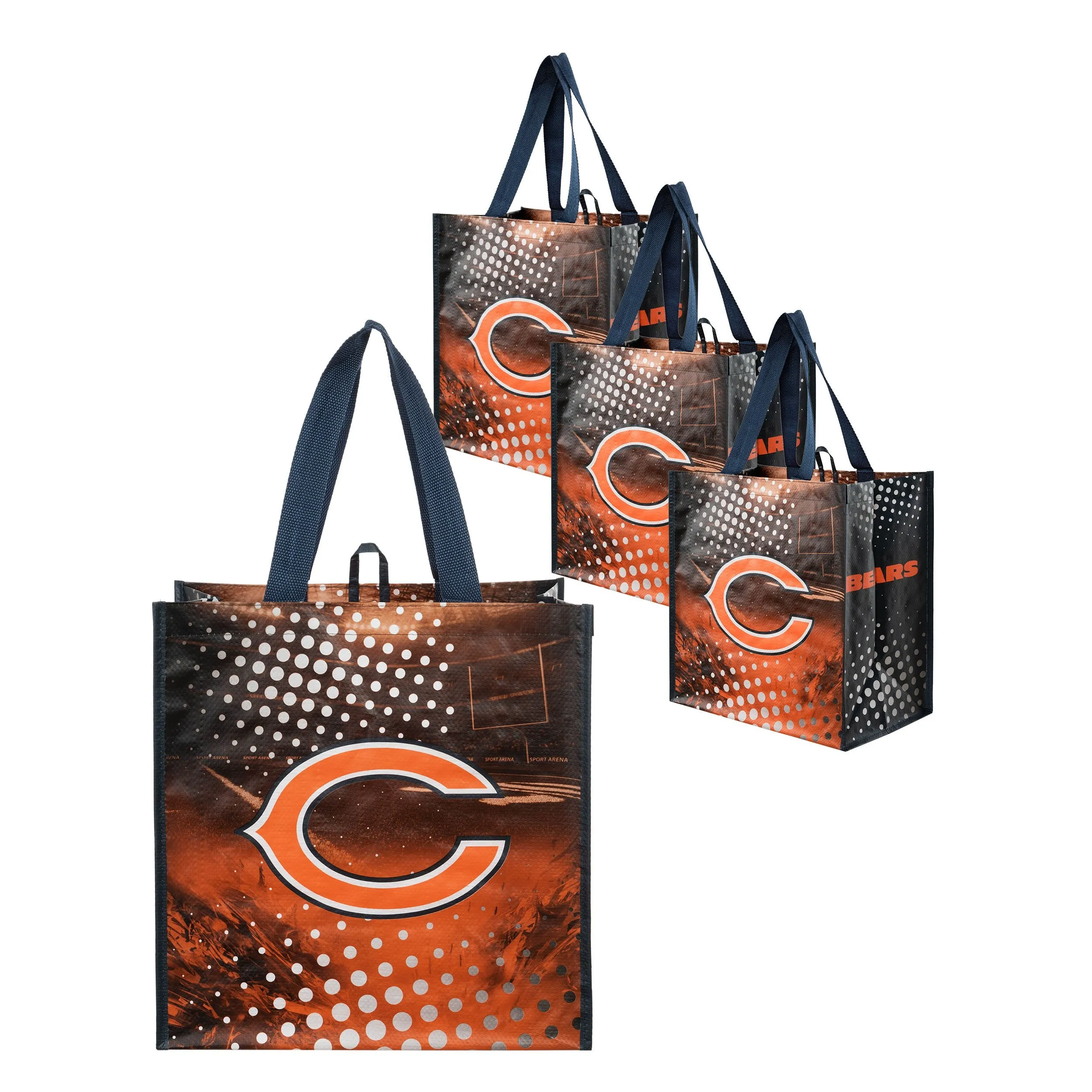 Chicago Bears NFL 4 Pack Reusable Shopping Bags