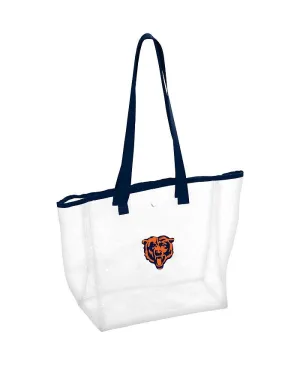 Chicago Bears Stadium Logo Brands Women's Clear Tote Bag, Blue