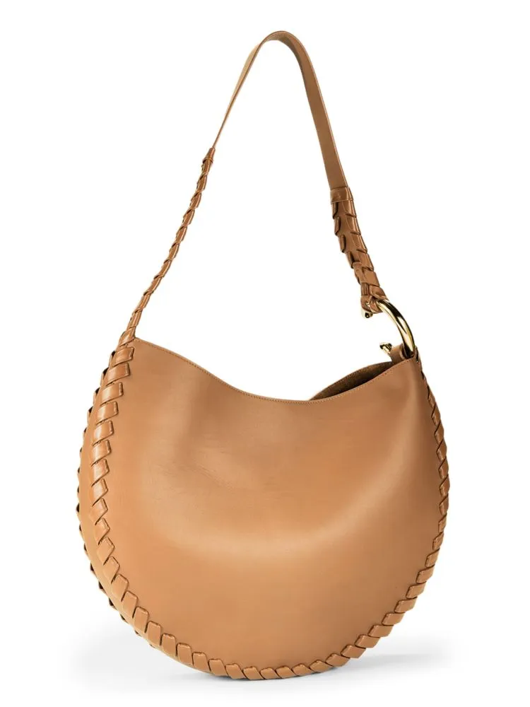 Chloé leather hobo bag, beige