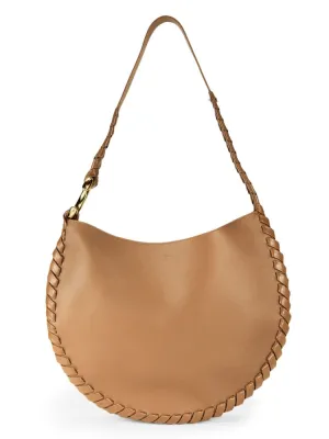 Chloé leather hobo bag, beige