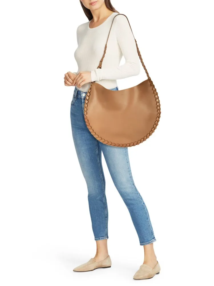 Chloé leather hobo bag, beige