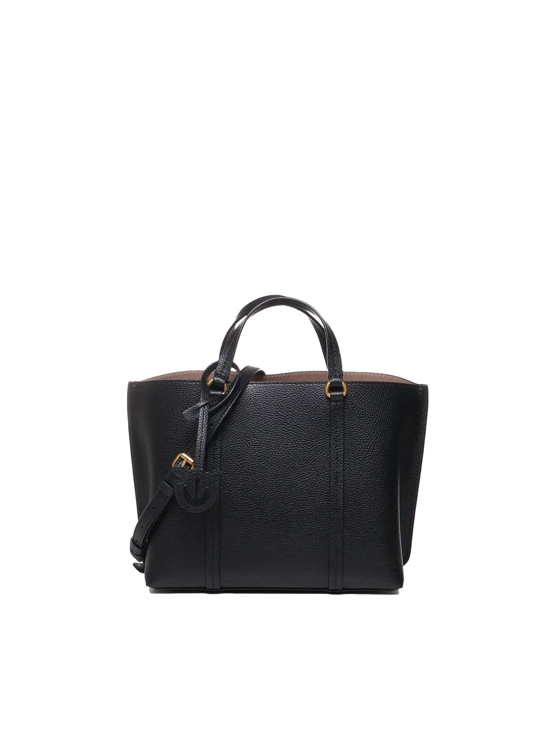 Classic Black Leather Shopper Bag