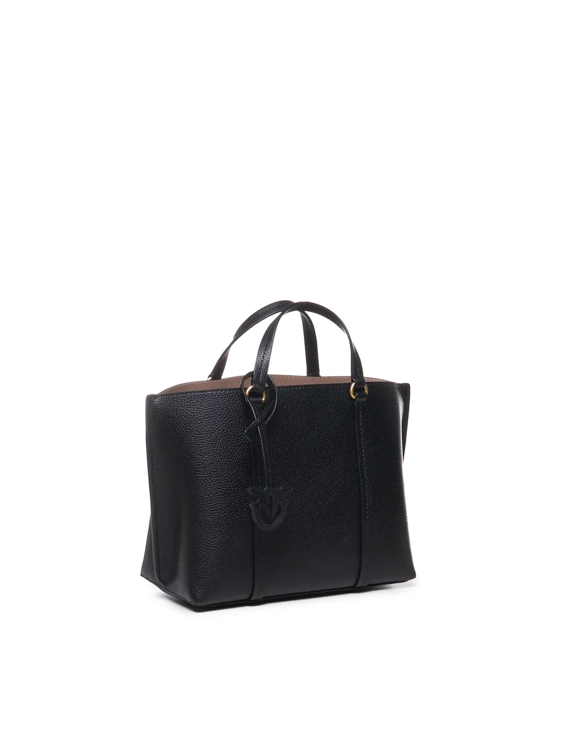 Classic Black Leather Shopper Bag