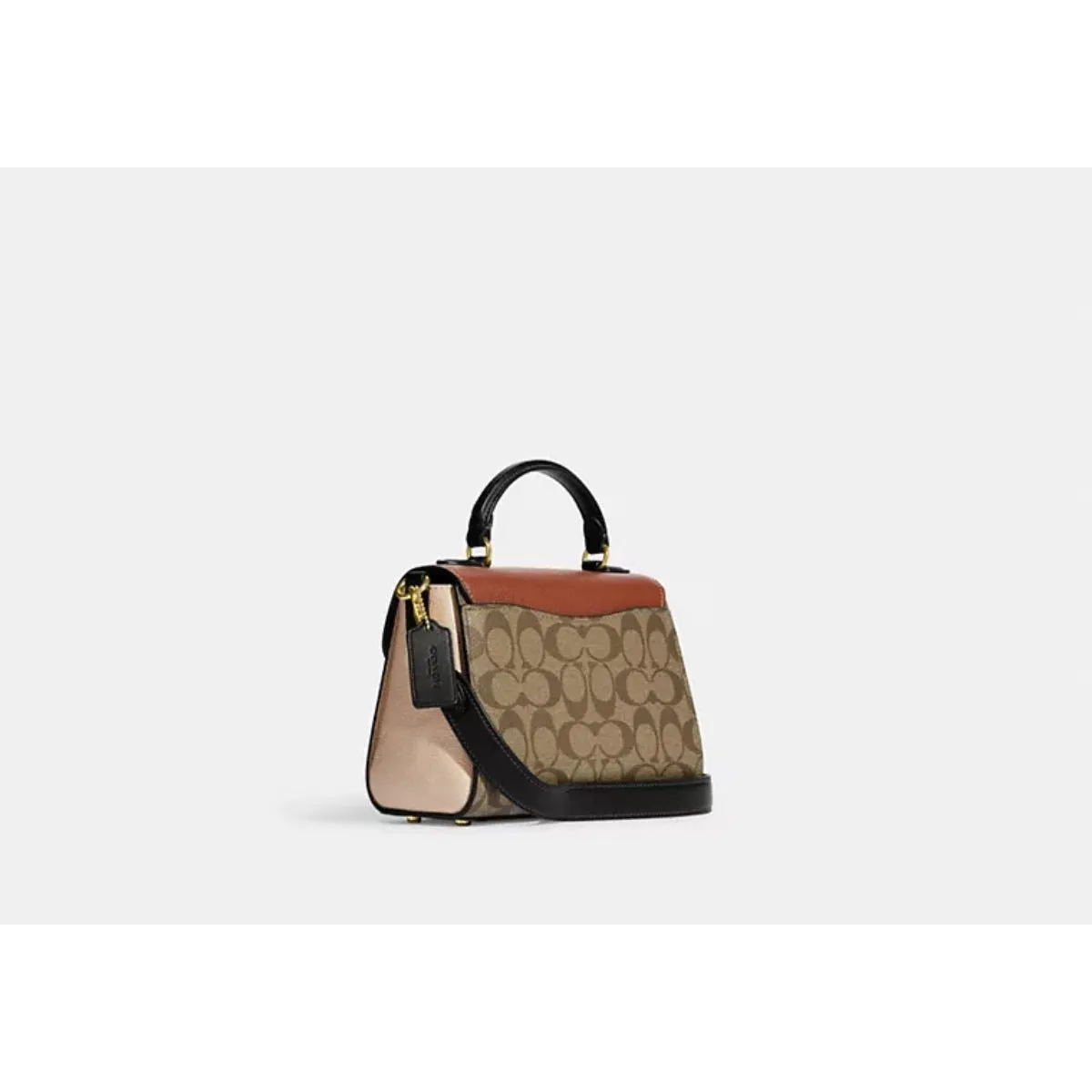 Coach Morgan Top Handle Satchel In Colorblock Signature Canvas Khaki - CE569