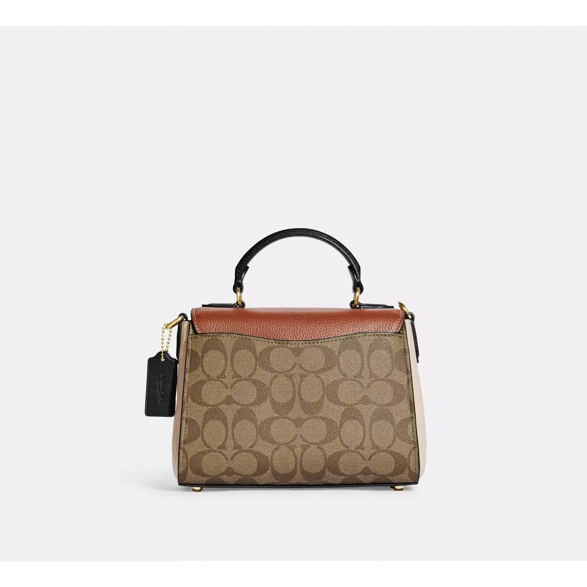 Coach Morgan Top Handle Satchel In Colorblock Signature Canvas Khaki - CE569