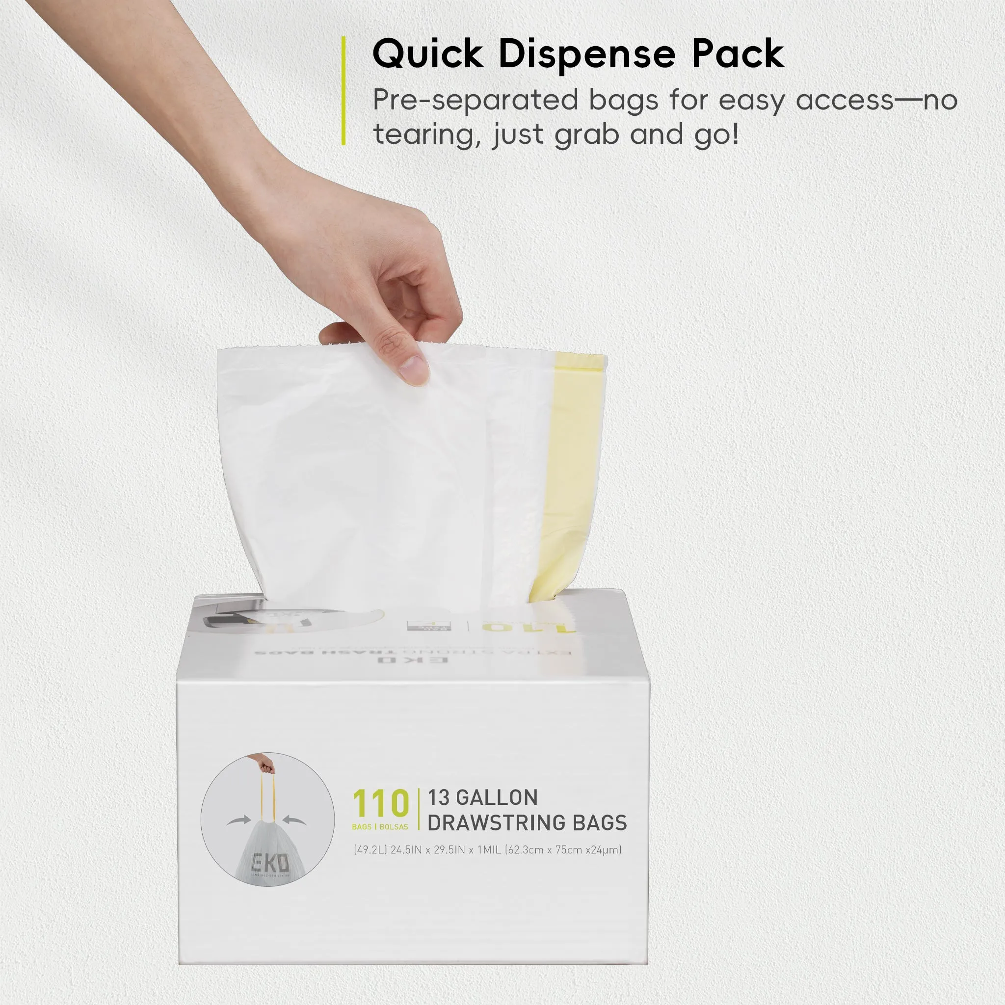 Code F - 13 Gallon Trash Bag - 60 Count