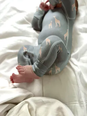 Convertible Pajama - giraffe maple