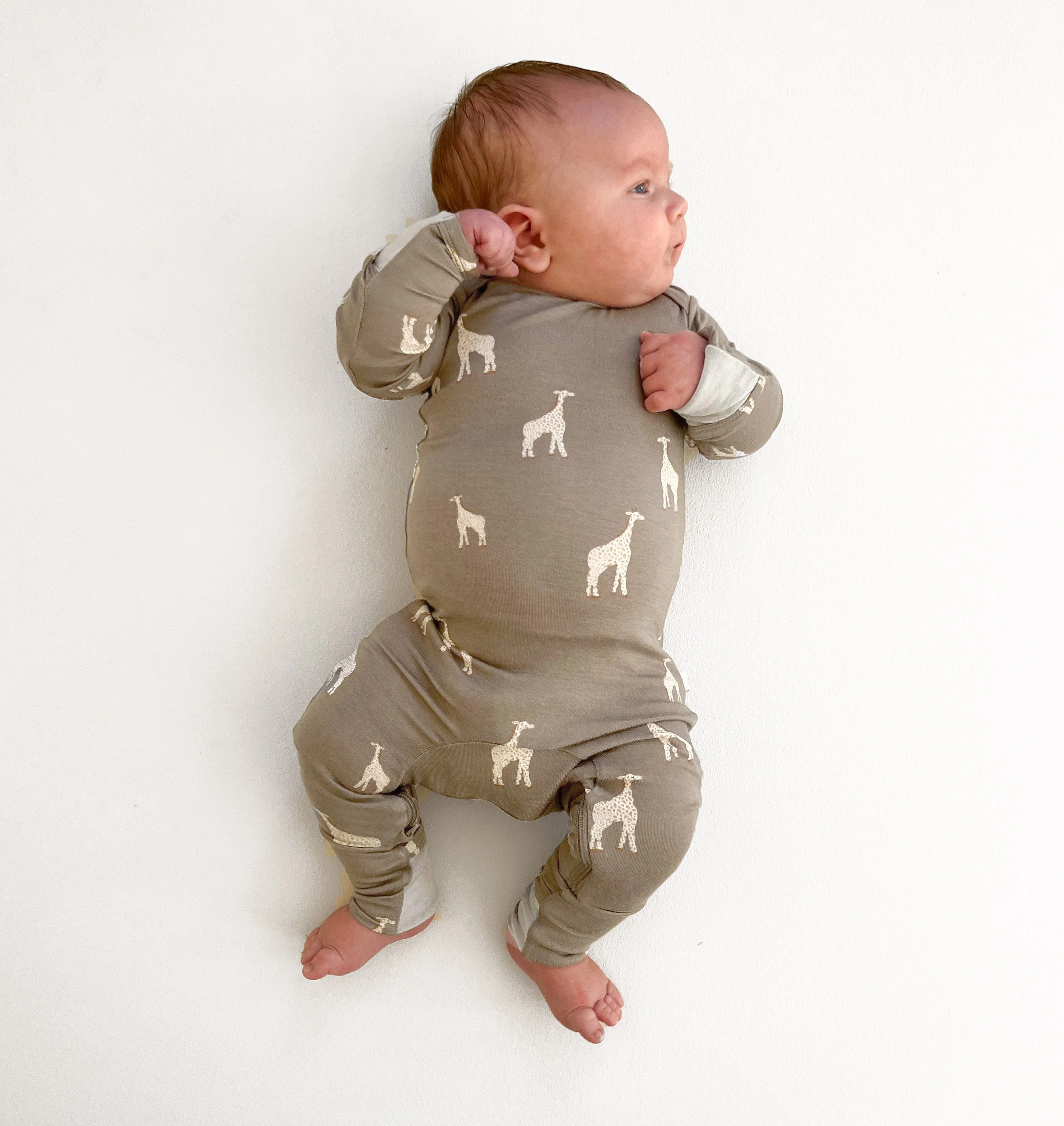 Convertible Pajama - giraffe maple