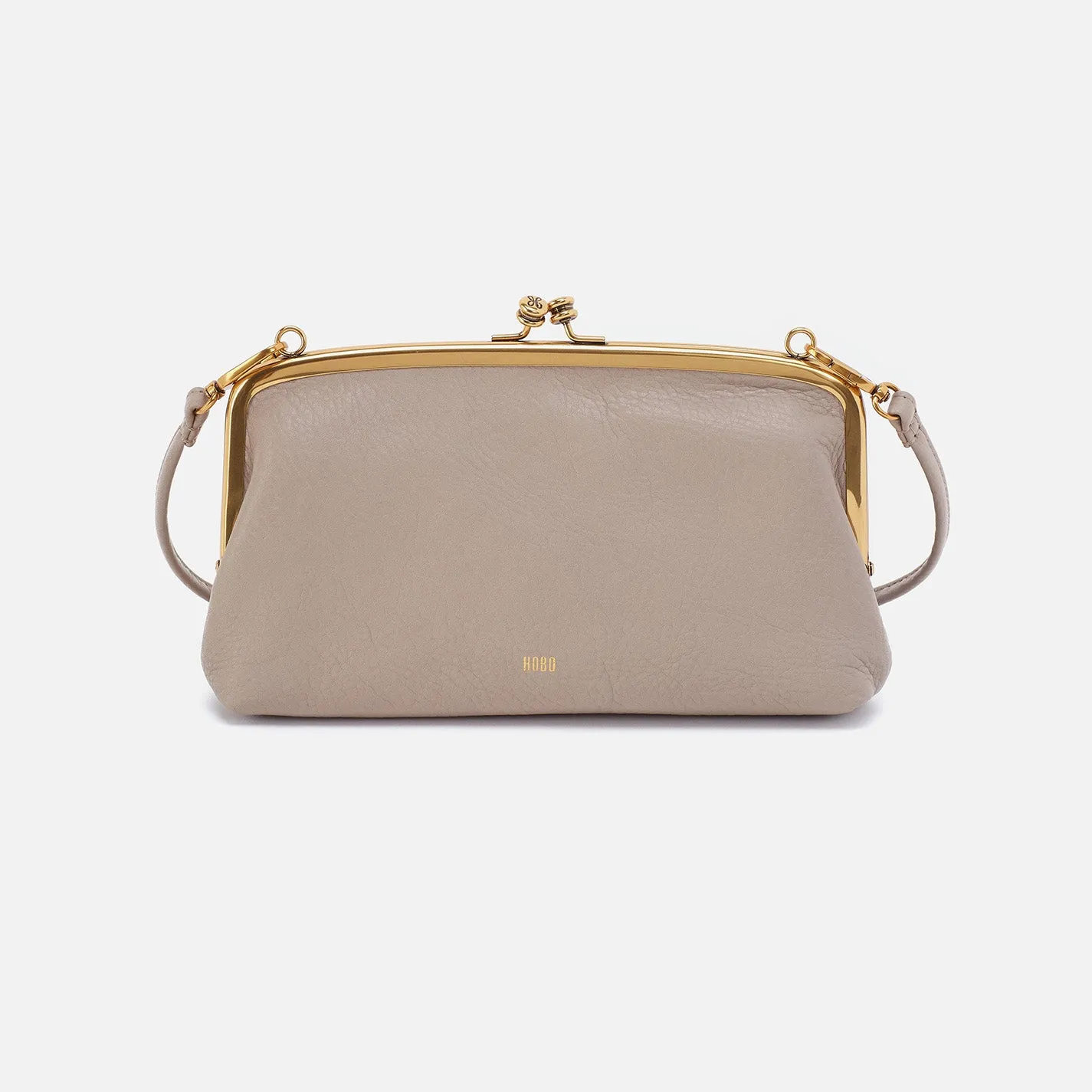 Cora Wallet Crossbody In Pebbled Leather - Taupe