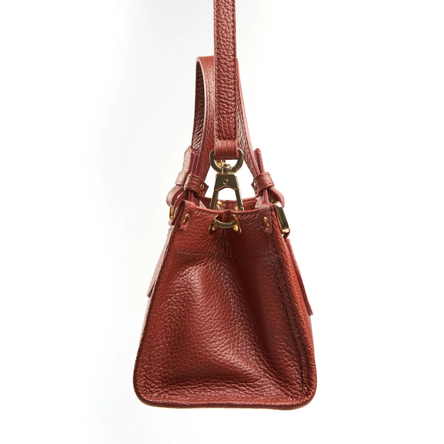 DARK BROWN MINI SHOPPING BAG