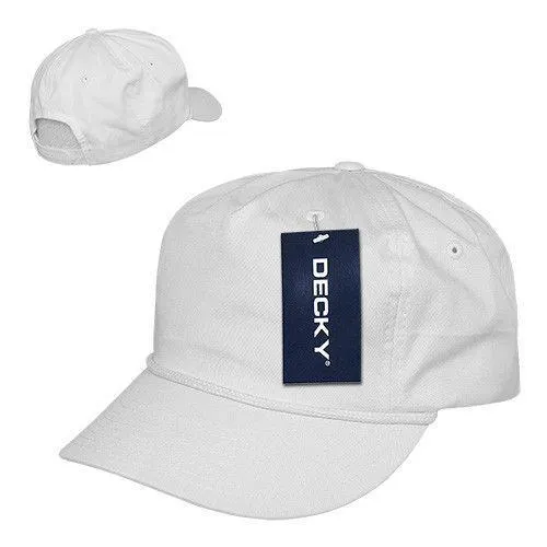 Decky Classic 5 Panel W/Braid Golf Cotton Caps Hats Snapback