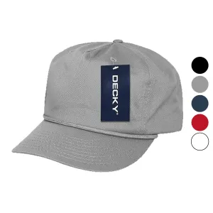 Decky Classic 5 Panel W/Braid Golf Cotton Caps Hats Snapback
