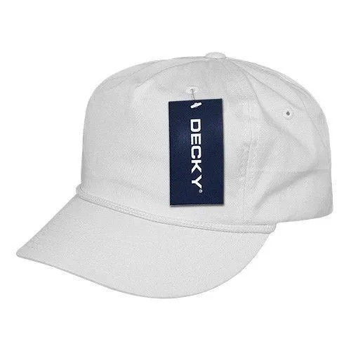 Decky Classic 5 Panel W/Braid Golf Cotton Caps Hats Snapback