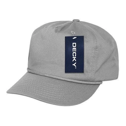 Decky Classic 5 Panel W/Braid Golf Cotton Caps Hats Snapback