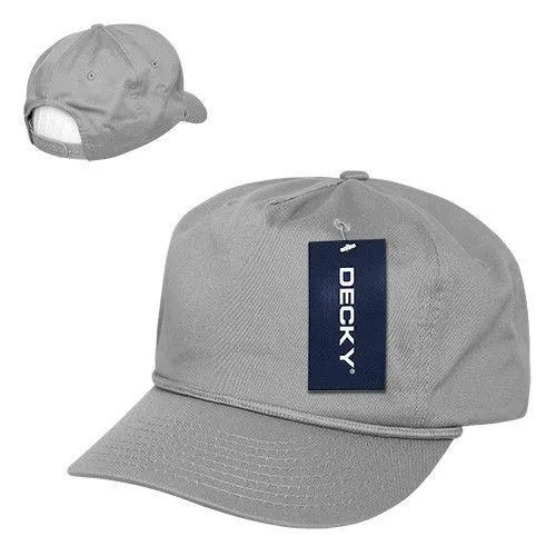 Decky Classic 5 Panel W/Braid Golf Cotton Caps Hats Snapback