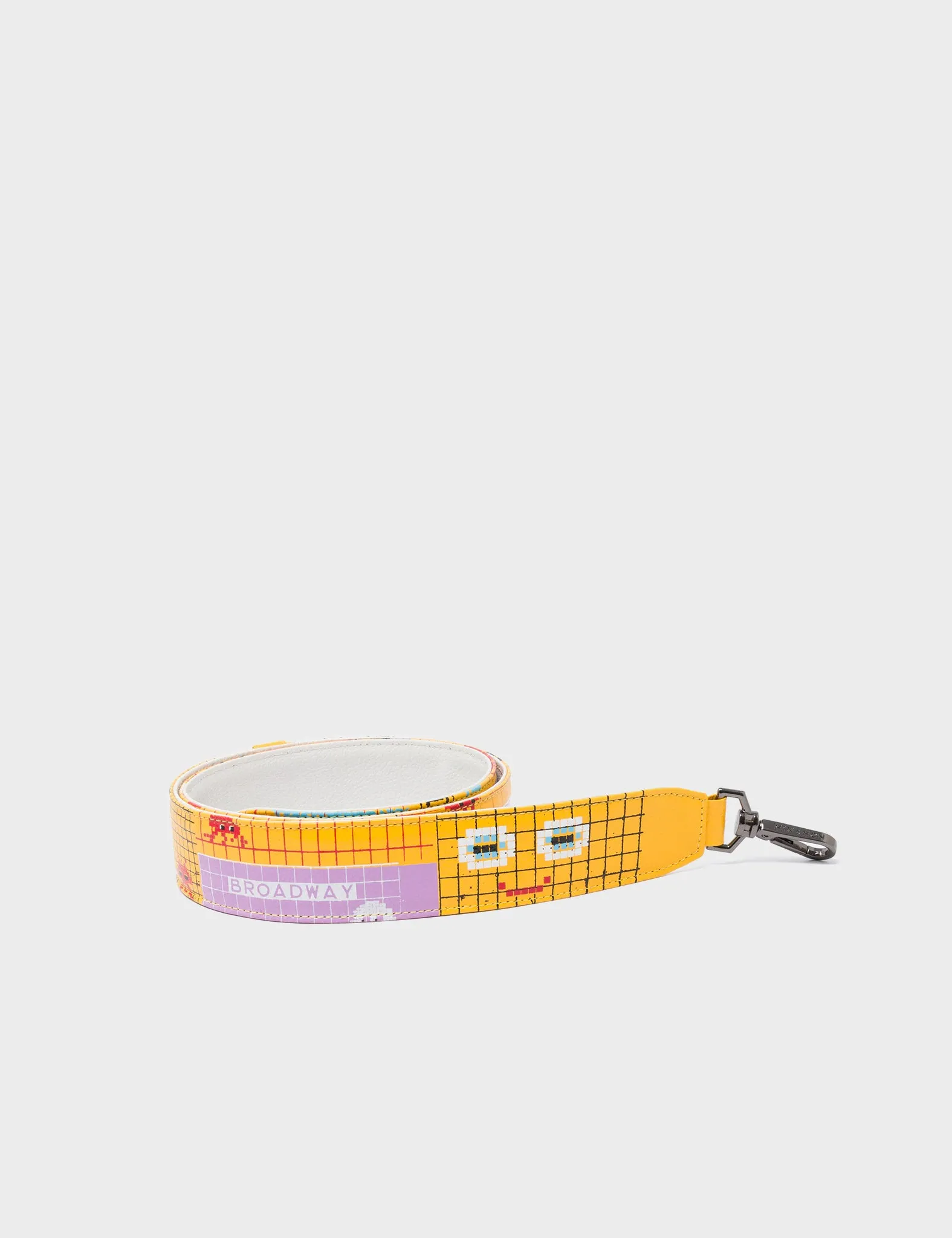 Detachable Yellow Leather Shoulder Strap - Subway Stories Design