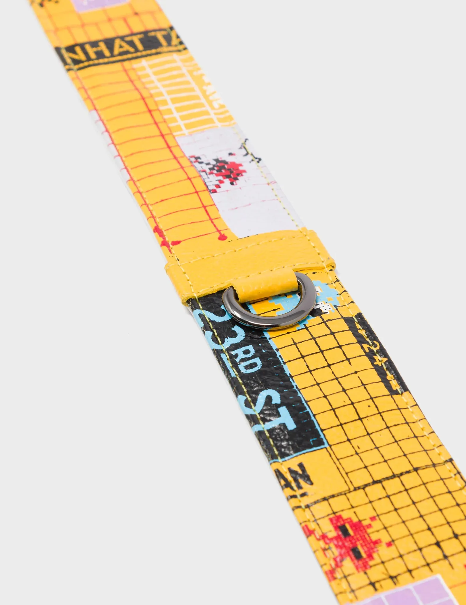 Detachable Yellow Leather Shoulder Strap - Subway Stories Design
