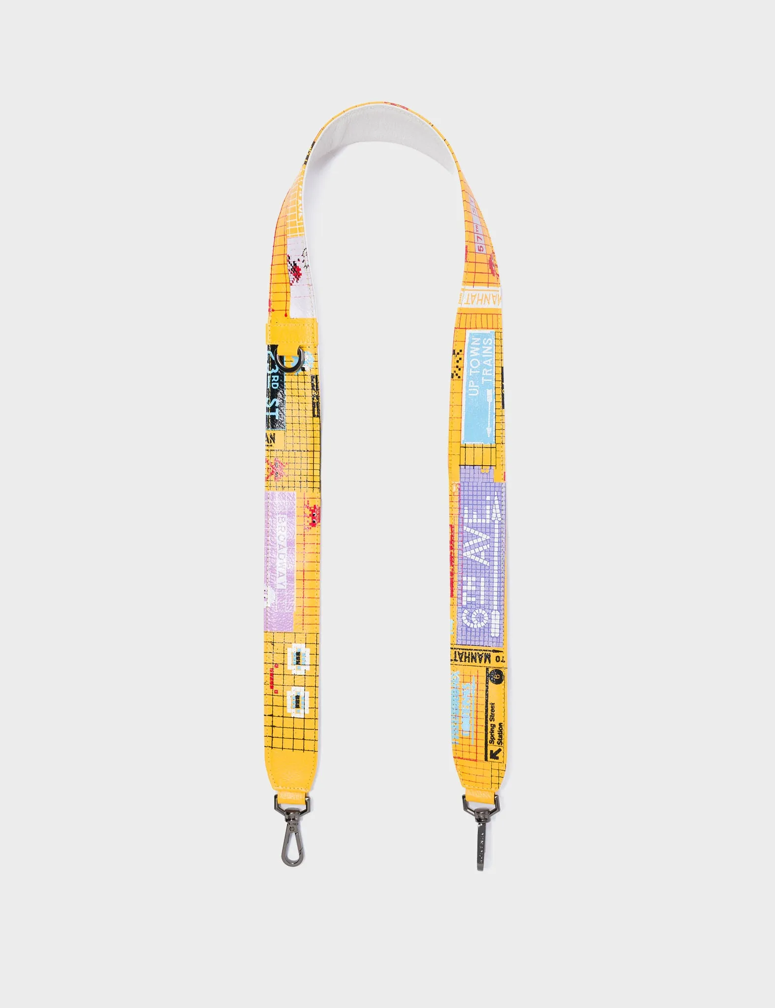 Detachable Yellow Leather Shoulder Strap - Subway Stories Design