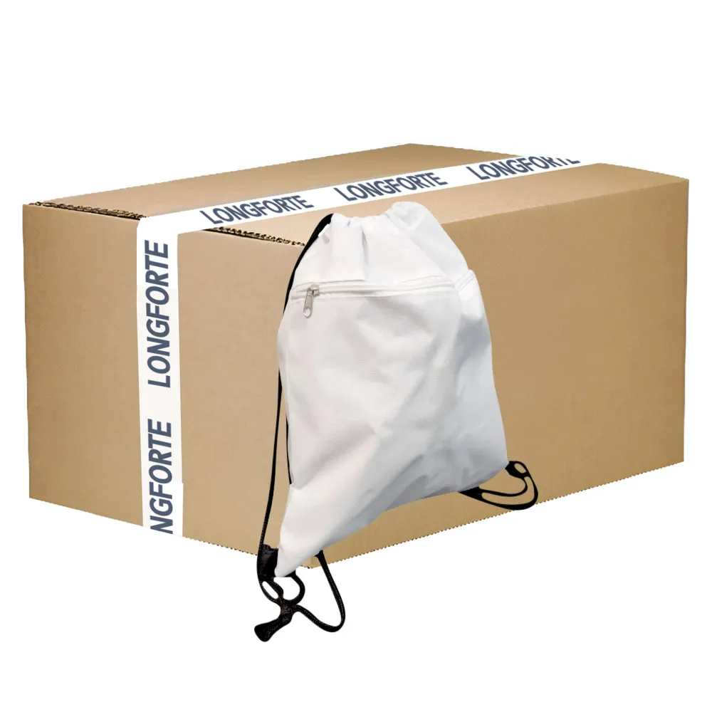 FULL CARTON - 50 x BLACK DRAWSTRINGS - Gym Bag - 100% Polyester