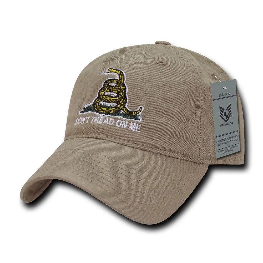 Gadsden Flag Rattlesnake Tea Party Don't Tread On Me Baseball Dad Caps Hats Polo