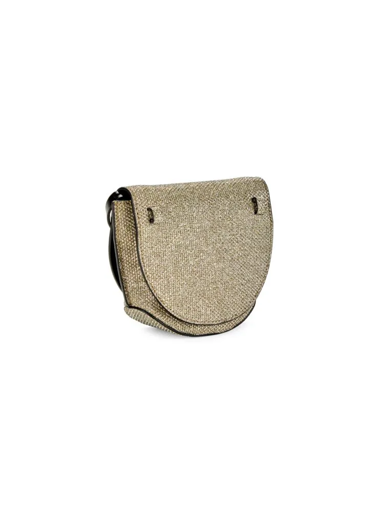 Ganni Metallic Convertible Shoulder Bag, Yellow