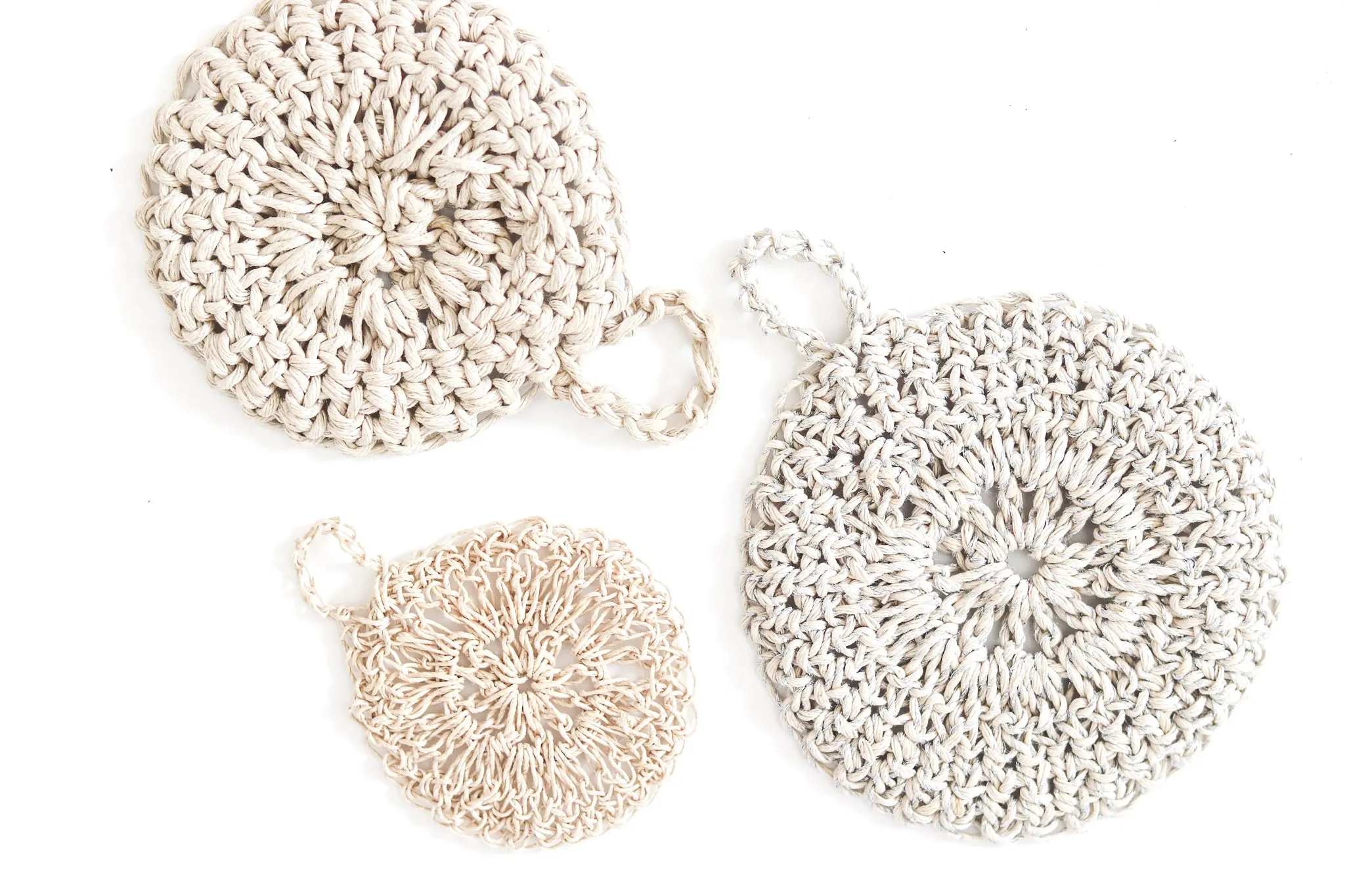 Hemp Scrubbies with Gift Bag - Natural