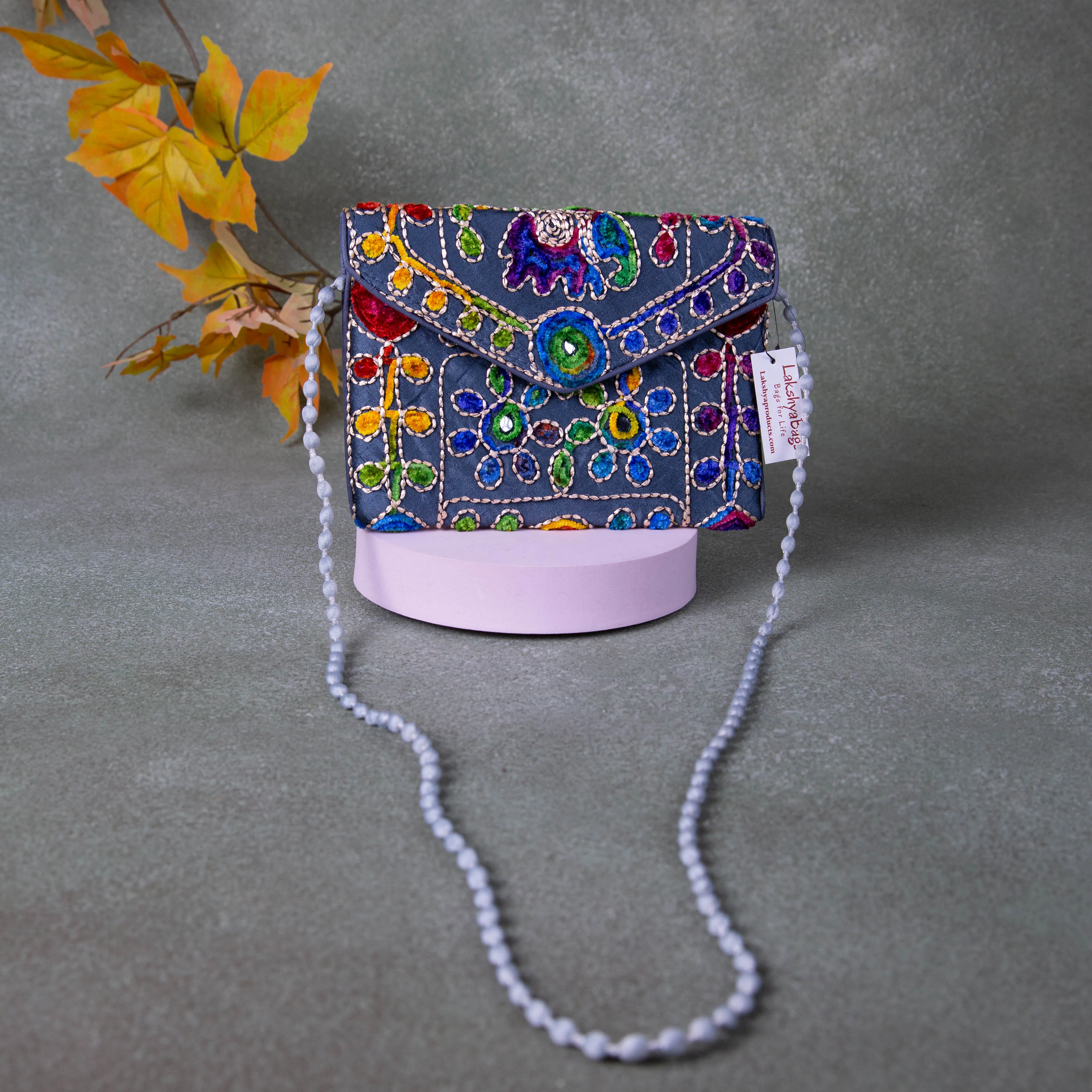 Imperial Slings Grey Colour with Flower Design  - Shahi