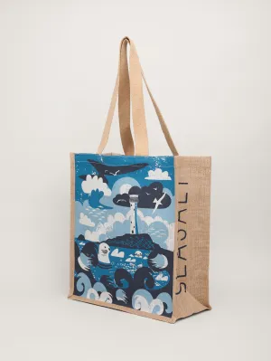Jute Shopper - Seals at Sennen Seashore