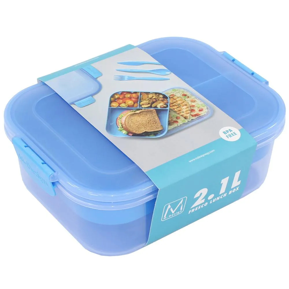 M Design Lunch Box, 2.1 Liter - Blue