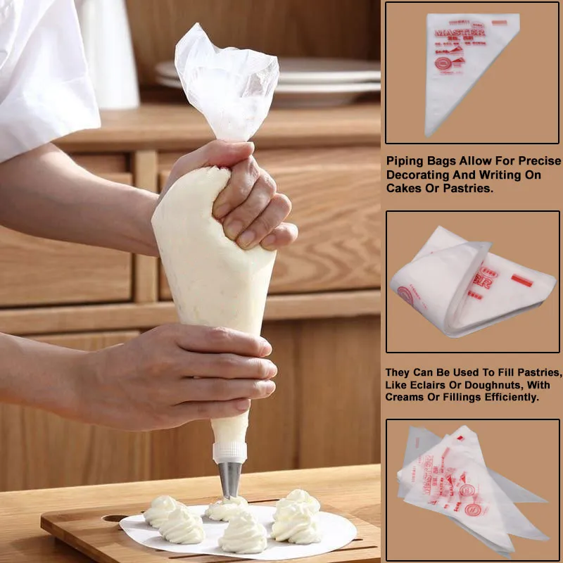 Master Disposable Piping Bags 100Pcs Pack 10 Inch