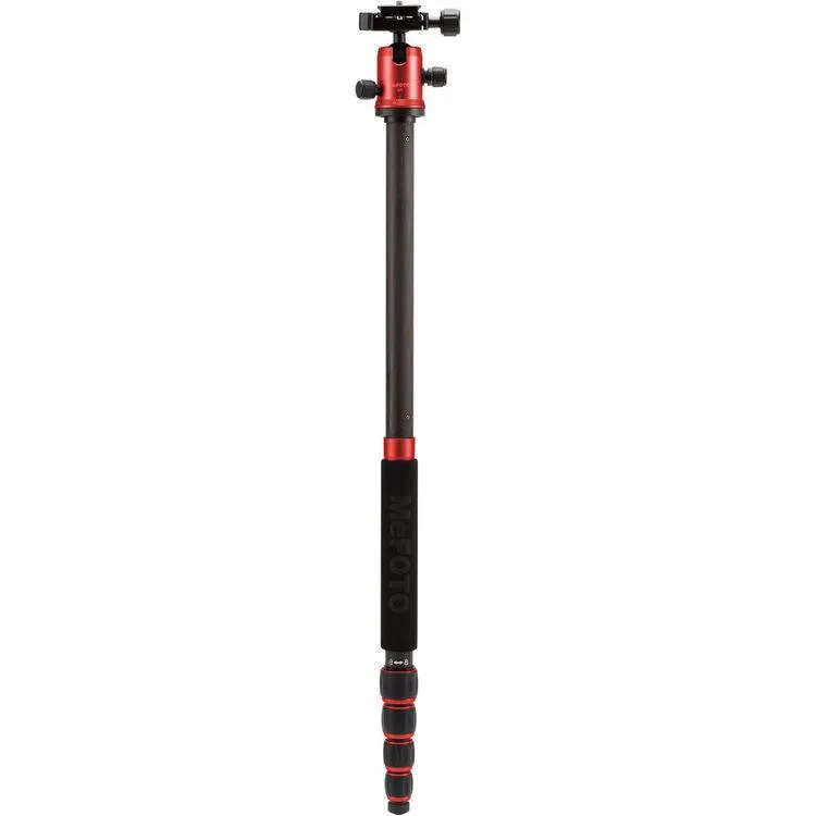 MeFOTO Roadtrip Convertible Tripod Kit Carbon Fibre - Red