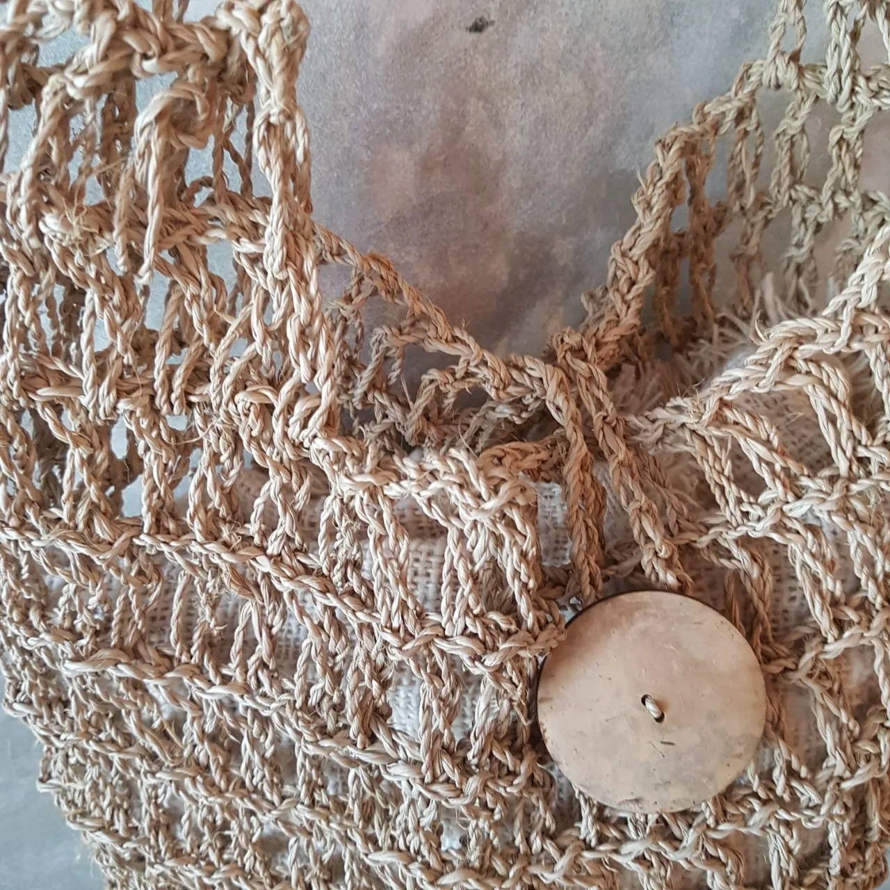 Natural Woven String Jute Shoulder Bag