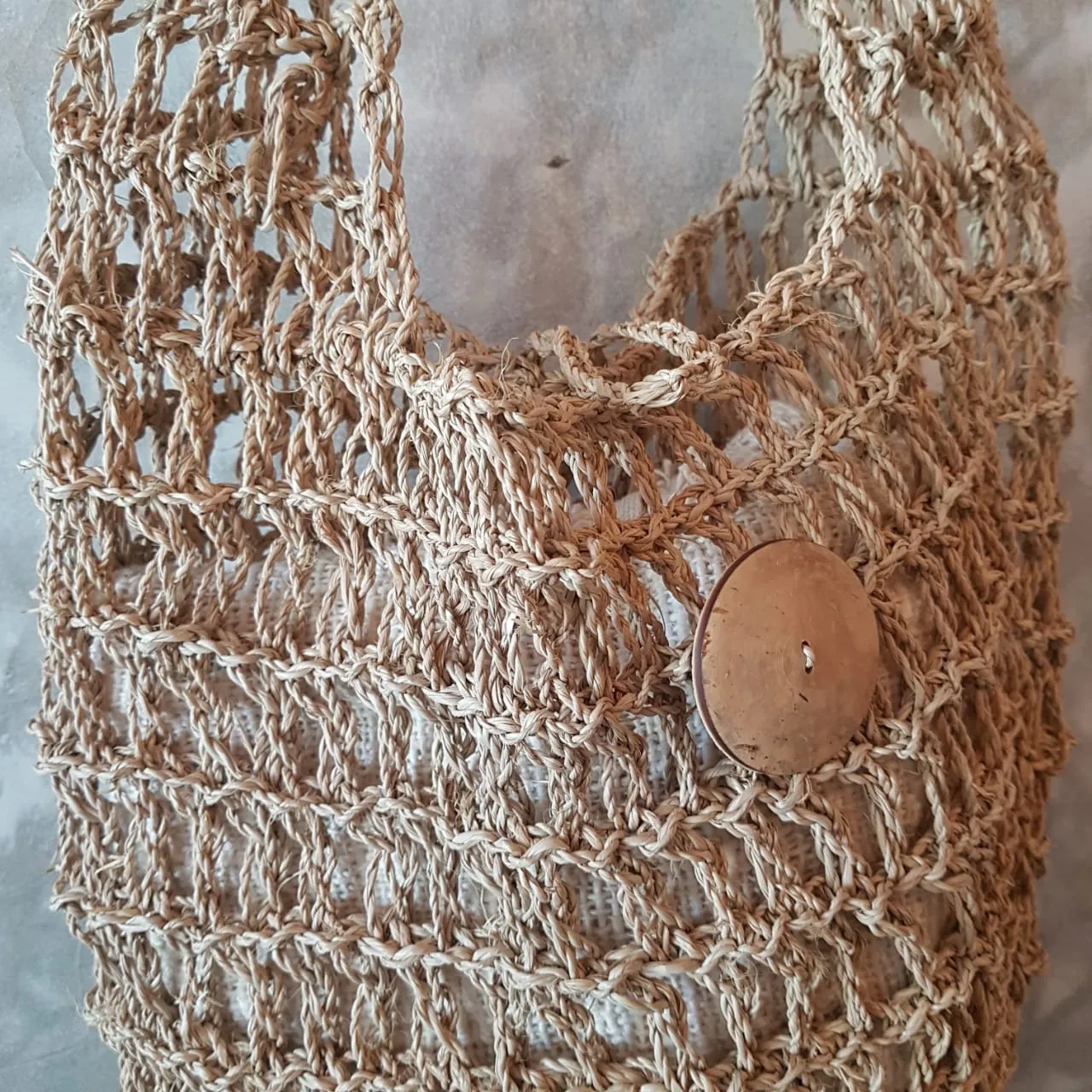 Natural Woven String Jute Shoulder Bag