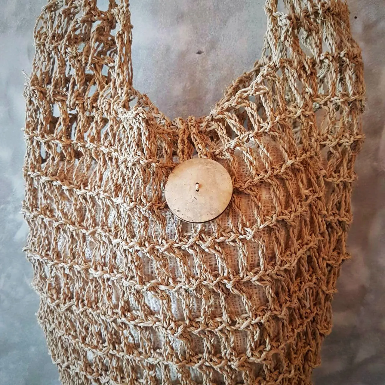 Natural Woven String Jute Shoulder Bag