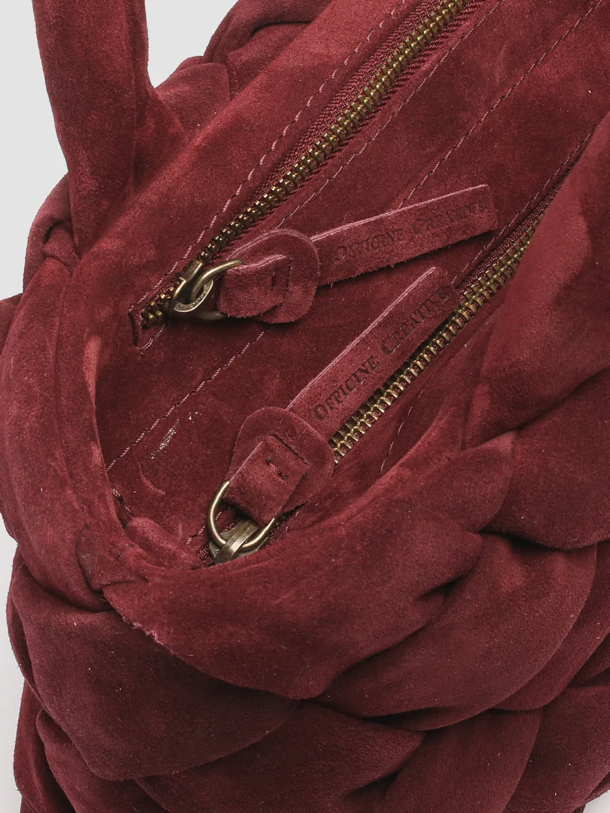 OC CLASS 48 Massive - Burgundy Suede Handbag