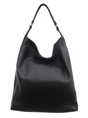 Pancho Hobo Bag In Pebble Grain Leather
