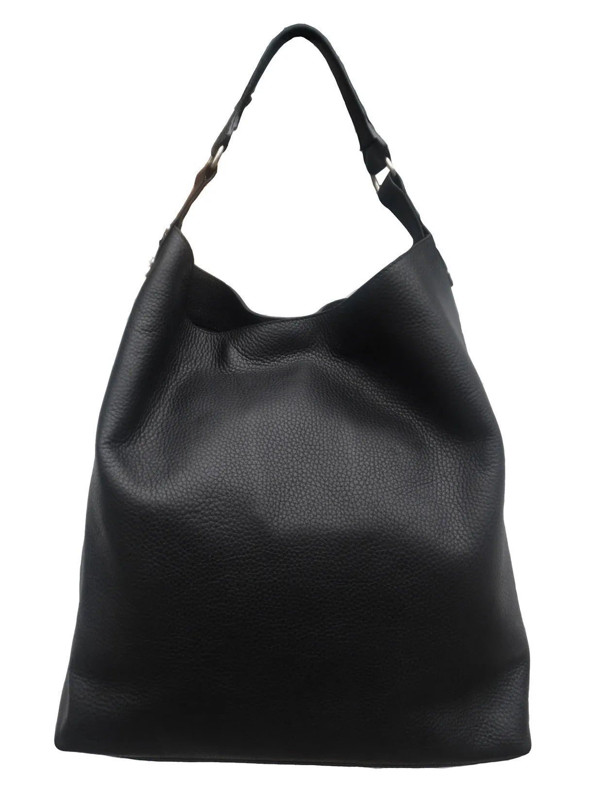 Pancho Hobo Bag In Pebble Grain Leather