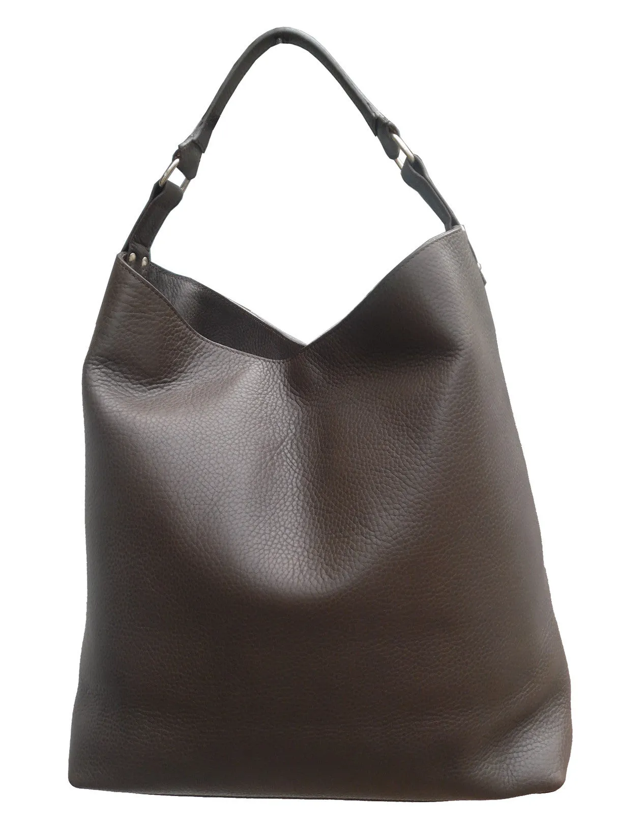Pancho Hobo Bag In Pebble Grain Leather