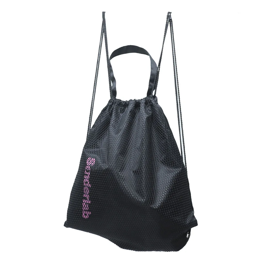 POOL DRAWSTRING BAG BLACK & PINK