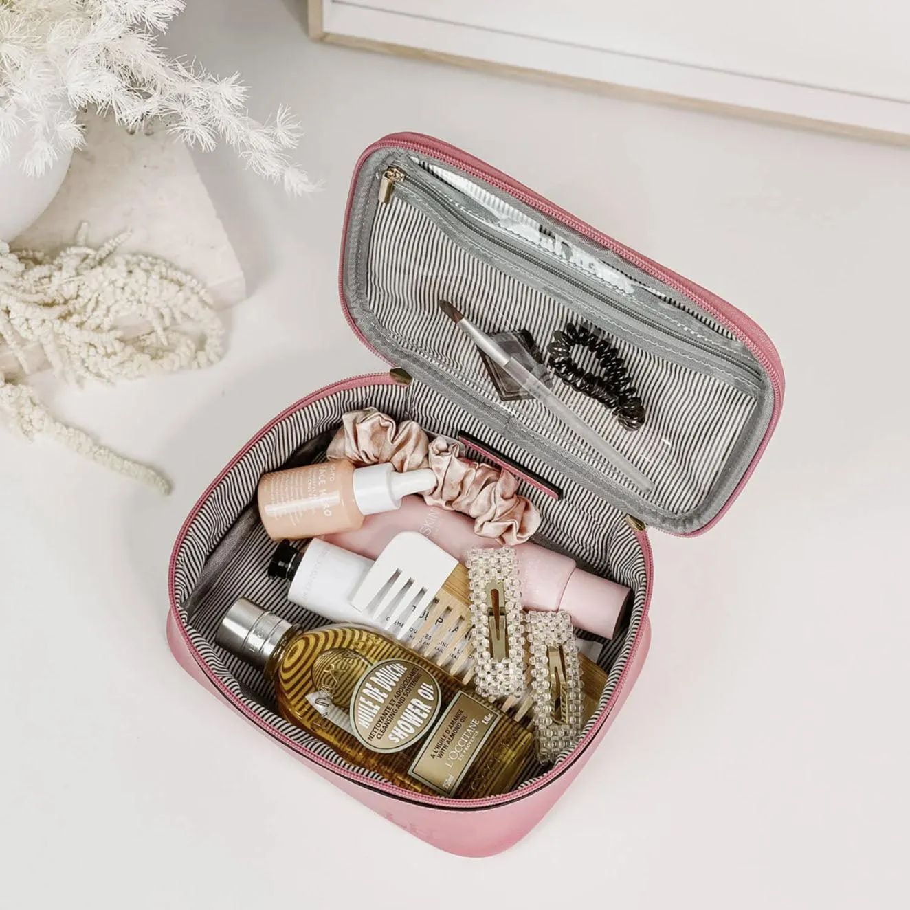 Priscilla Cosmetic Case | Bubblegum Pink