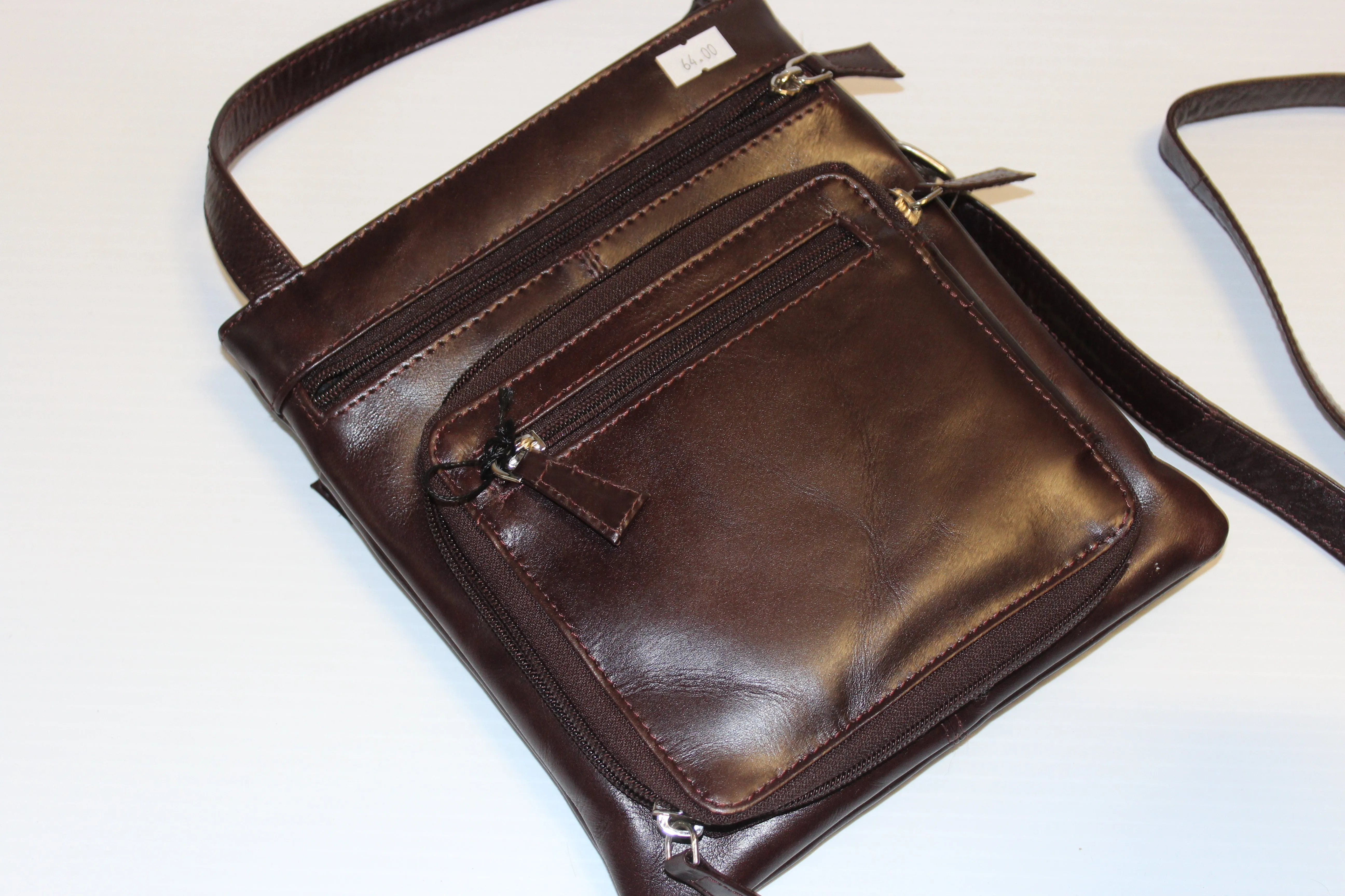 Purse - Burgundi Genuine Leather Crossbody