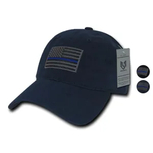 Rapid Dominance Cotton Polo Police Thin Blue Line US Flag Baseball Dad Caps Hats