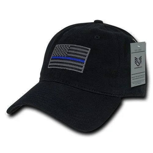 Rapid Dominance Cotton Polo Police Thin Blue Line US Flag Baseball Dad Caps Hats