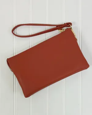 Riley Crossbody/Wristlet in Brick FINAL SALE
